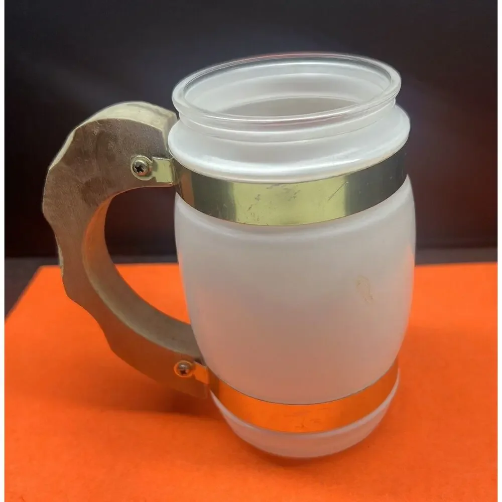 Miller High Life Beer Glass Mug Wood Handle Preowned Siesta Ware‎